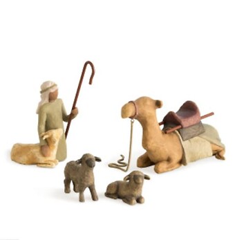 Willow Tree Shepherd And Stable Animals